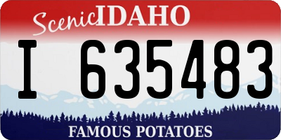 ID license plate I635483