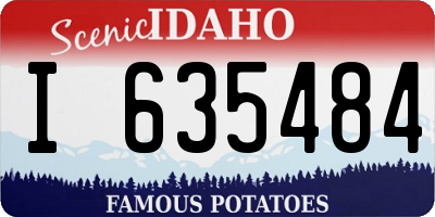 ID license plate I635484