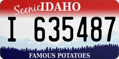 ID license plate I635487