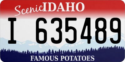 ID license plate I635489