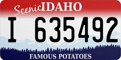 ID license plate I635492