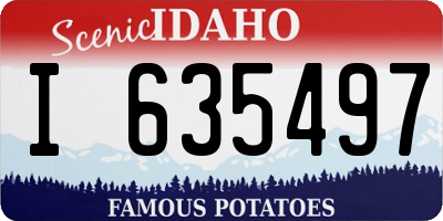 ID license plate I635497