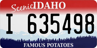 ID license plate I635498