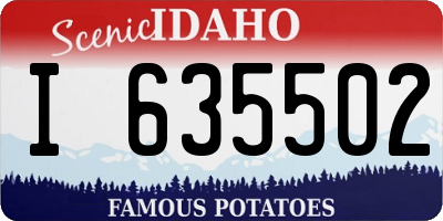 ID license plate I635502
