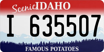 ID license plate I635507