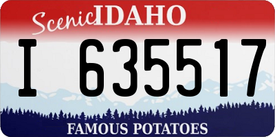 ID license plate I635517