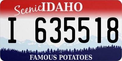 ID license plate I635518