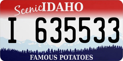 ID license plate I635533