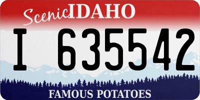 ID license plate I635542