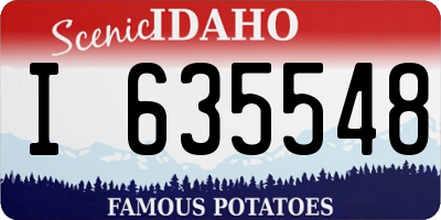 ID license plate I635548