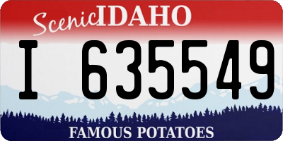 ID license plate I635549