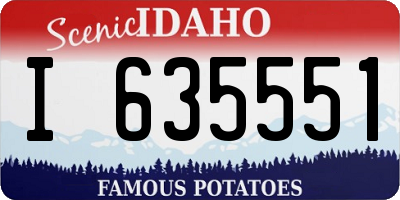 ID license plate I635551