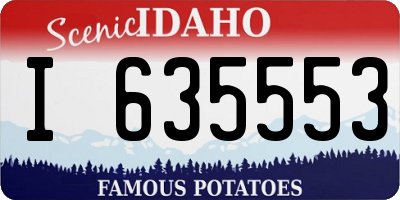ID license plate I635553