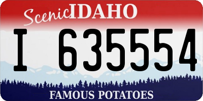 ID license plate I635554