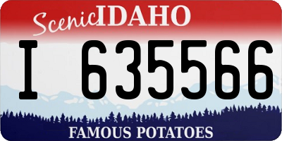ID license plate I635566