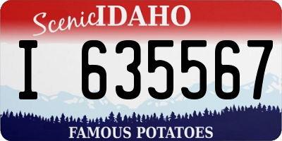 ID license plate I635567