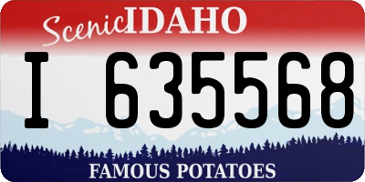 ID license plate I635568