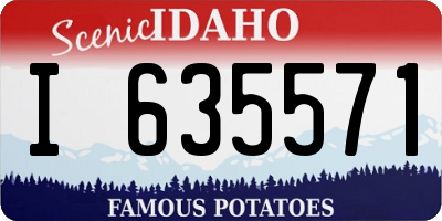 ID license plate I635571