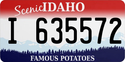 ID license plate I635572