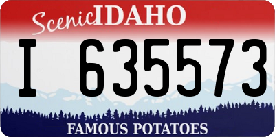 ID license plate I635573
