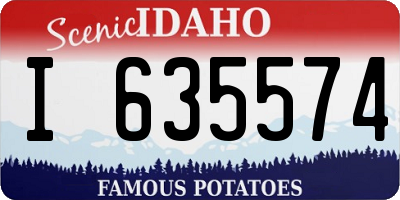 ID license plate I635574