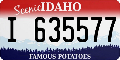 ID license plate I635577