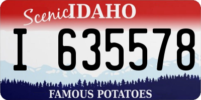 ID license plate I635578