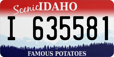 ID license plate I635581