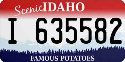 ID license plate I635582