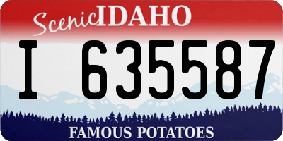 ID license plate I635587