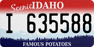 ID license plate I635588