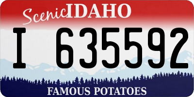 ID license plate I635592