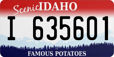 ID license plate I635601