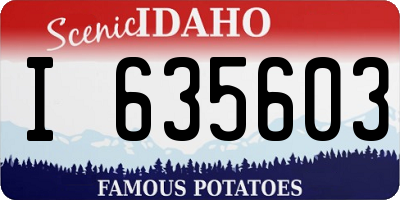 ID license plate I635603