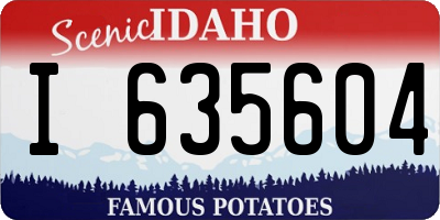 ID license plate I635604