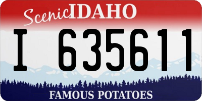 ID license plate I635611