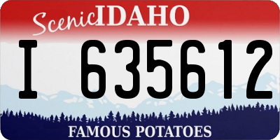 ID license plate I635612