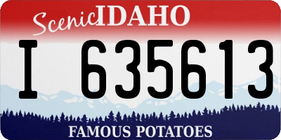 ID license plate I635613