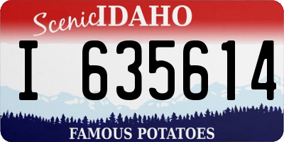 ID license plate I635614