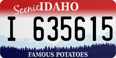 ID license plate I635615
