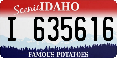 ID license plate I635616