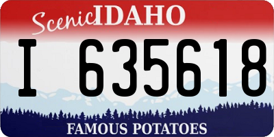 ID license plate I635618