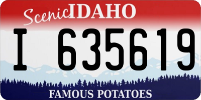 ID license plate I635619
