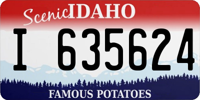 ID license plate I635624