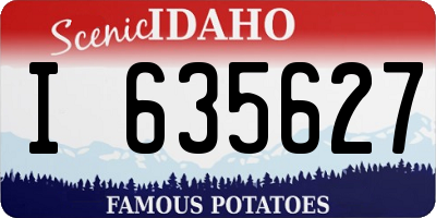 ID license plate I635627