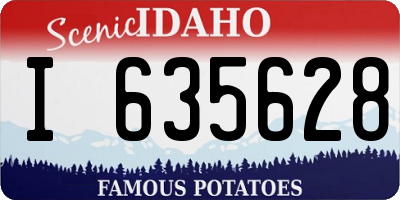 ID license plate I635628