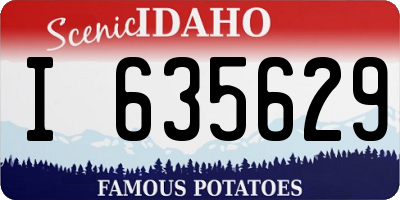 ID license plate I635629