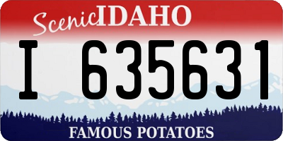 ID license plate I635631