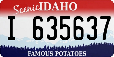 ID license plate I635637