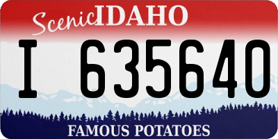 ID license plate I635640